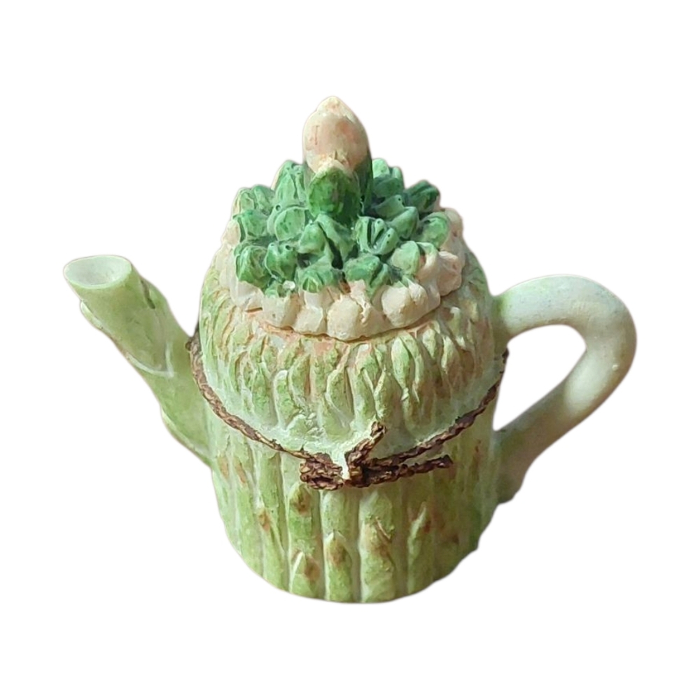 1990s Cottagecore Doll Miniature Asparagus Tea Set - Picture 3 of 5
